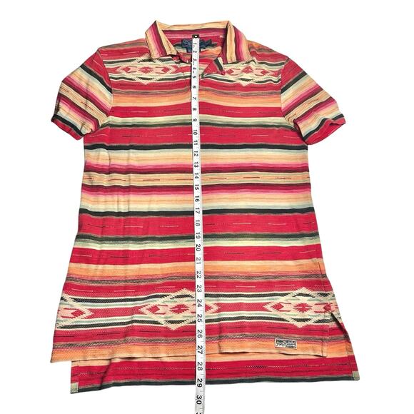 Polo by Ralph Lauren | Men | Vintage Southwest Aztec Print SS Polo Shirt | Small - Picture 6 of 9